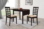 Kelso 3-piece Drop Leaf Dining Set Cappuccino and Tan - What A Room