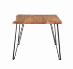 Sherman Rectangular Dining Table Natural Acacia and Matte Black - What A Room