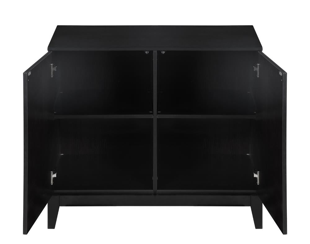 2-door Rectangular Server Black and Gold - What A Room