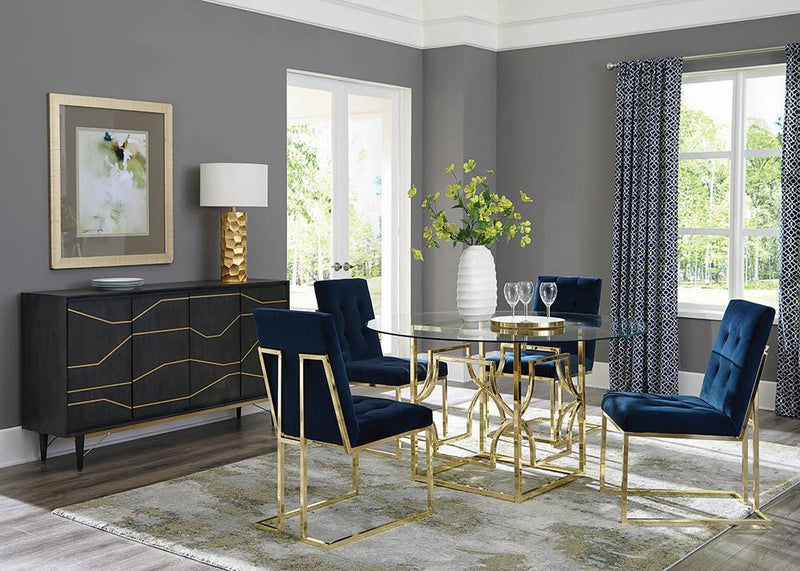 Starlight Dining Table Base Brass - What A Room