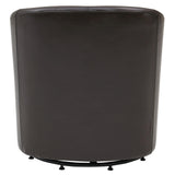 Hayden SWIVEL Bonded Leather Accent Arm Chair - What A Room