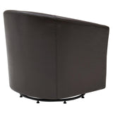 Hayden SWIVEL Bonded Leather Accent Arm Chair - What A Room