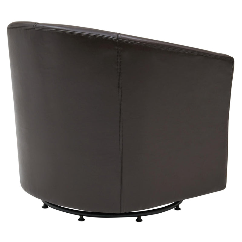 Hayden SWIVEL Bonded Leather Accent Arm Chair - What A Room