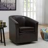 Hayden SWIVEL Bonded Leather Accent Arm Chair - What A Room