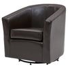 Hayden SWIVEL Bonded Leather Accent Arm Chair - What A Room