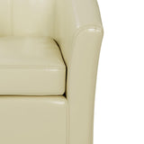 Hayden SWIVEL Bonded Leather Accent Arm Chair - What A Room