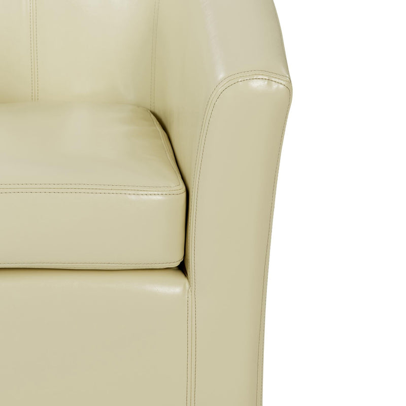 Hayden SWIVEL Bonded Leather Accent Arm Chair - What A Room