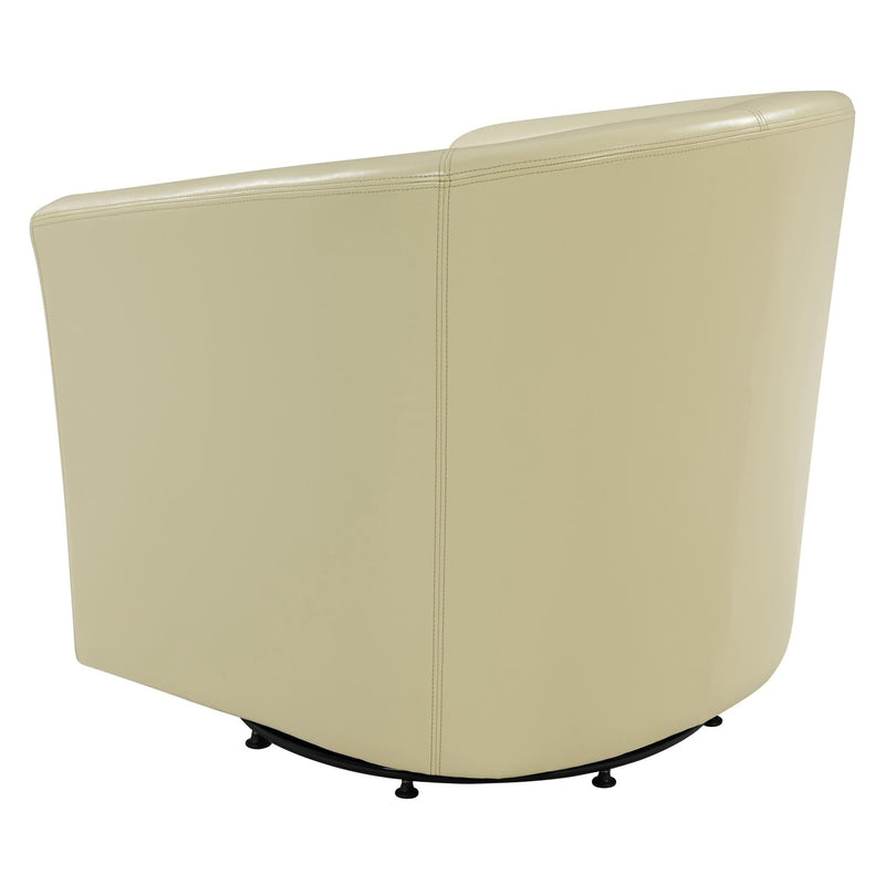 Hayden SWIVEL Bonded Leather Accent Arm Chair - What A Room