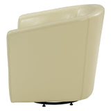 Hayden SWIVEL Bonded Leather Accent Arm Chair - What A Room