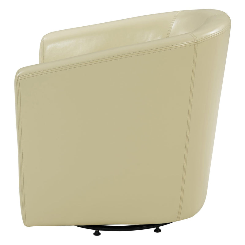 Hayden SWIVEL Bonded Leather Accent Arm Chair - What A Room
