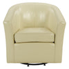 Hayden SWIVEL Bonded Leather Accent Arm Chair - What A Room
