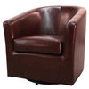 Hayden SWIVEL Bonded Leather Accent Arm Chair - What A Room