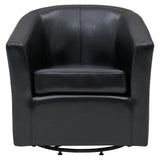 Hayden SWIVEL Bonded Leather Accent Arm Chair - What A Room