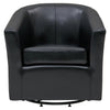 Hayden SWIVEL Bonded Leather Accent Arm Chair - What A Room
