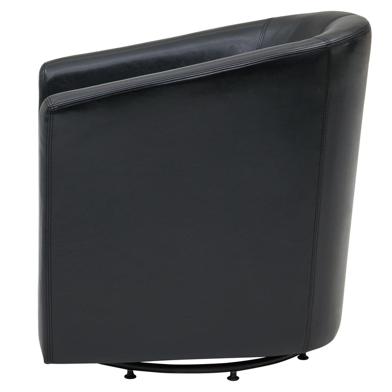 Hayden SWIVEL Bonded Leather Accent Arm Chair - What A Room