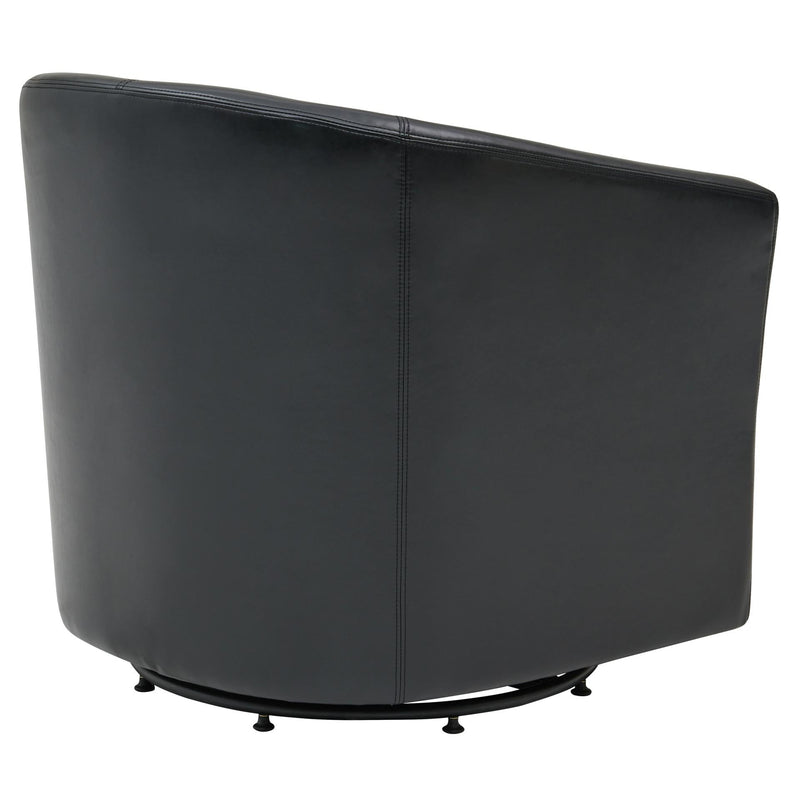 Hayden SWIVEL Bonded Leather Accent Arm Chair - What A Room