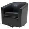 Hayden SWIVEL Bonded Leather Accent Arm Chair - What A Room