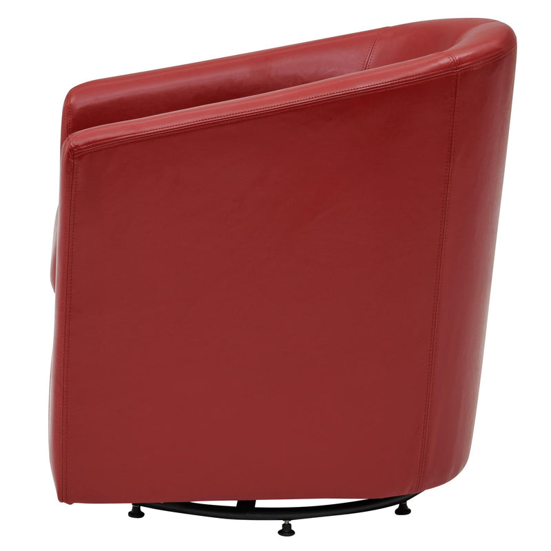 Hayden SWIVEL Bonded Leather Accent Arm Chair - What A Room