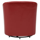 Hayden SWIVEL Bonded Leather Accent Arm Chair - What A Room