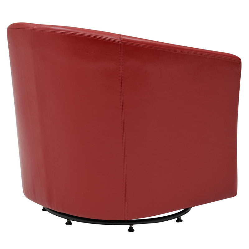 Hayden SWIVEL Bonded Leather Accent Arm Chair - What A Room