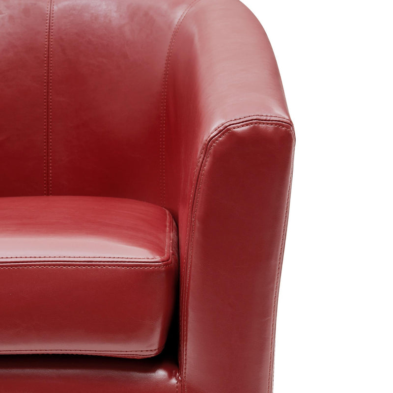 Hayden SWIVEL Bonded Leather Accent Arm Chair - What A Room
