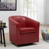 Hayden SWIVEL Bonded Leather Accent Arm Chair - What A Room