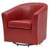 Hayden SWIVEL Bonded Leather Accent Arm Chair - What A Room