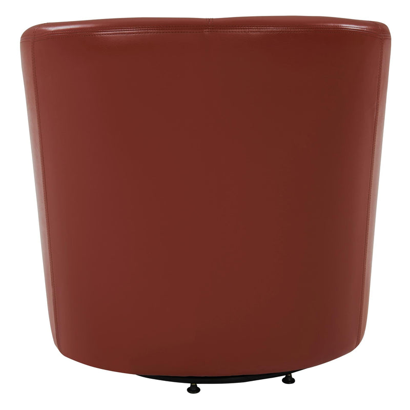 Hayden SWIVEL Bonded Leather Accent Arm Chair - What A Room