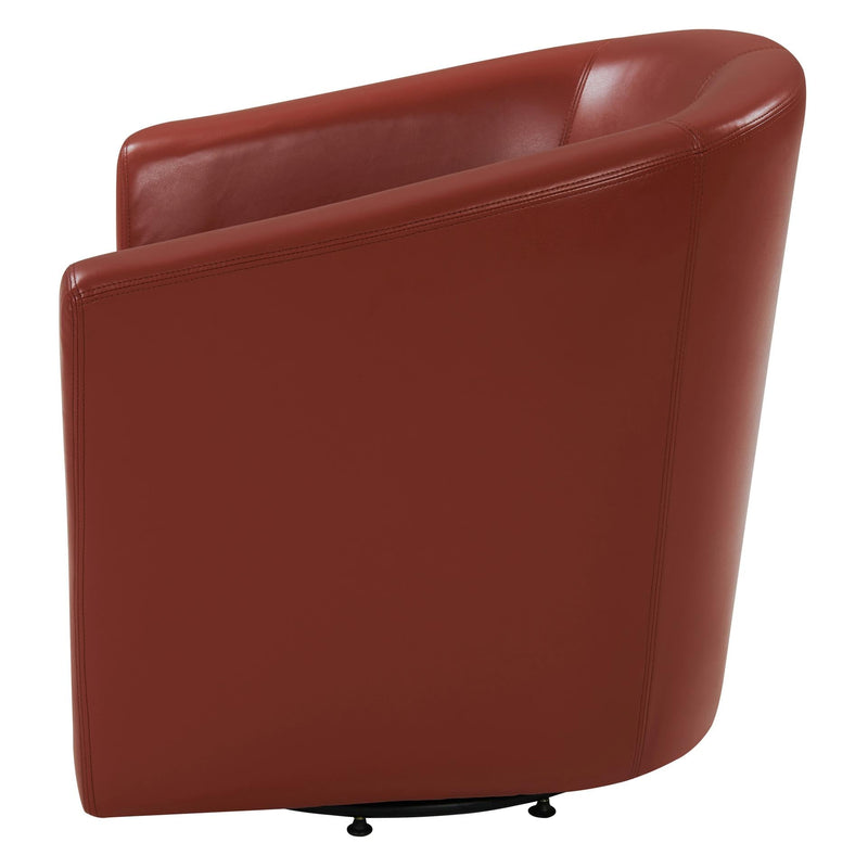 Hayden SWIVEL Bonded Leather Accent Arm Chair - What A Room