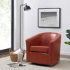 Hayden SWIVEL Bonded Leather Accent Arm Chair - What A Room