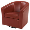 Hayden SWIVEL Bonded Leather Accent Arm Chair - What A Room