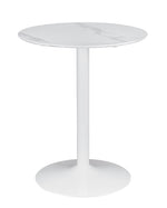 Arkell Round Pedestal Counter Height Table White - What A Room