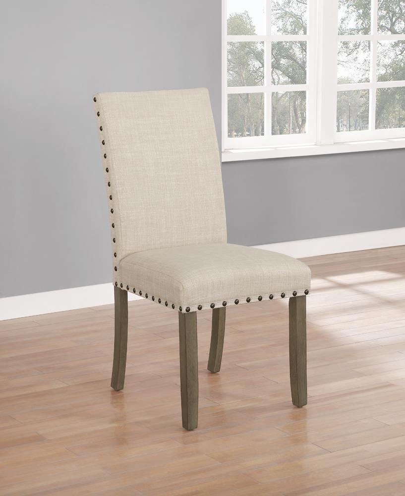 Coleman Upholstered Side Chairs Beige and Rustic Brown (Set of 2) - What A Room