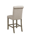 Tufted Back Counter Height Stools Beige and Rustic Brown (Set of 2) - What A Room