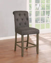 Tufted Back Counter Height Stools Grey and Rustic Brown (Set of 2) - What A Room
