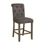 Tufted Back Counter Height Stools Grey and Rustic Brown (Set of 2) - What A Room