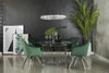 Veena Channeled Back Swivel Dining Chair Green - What A Room