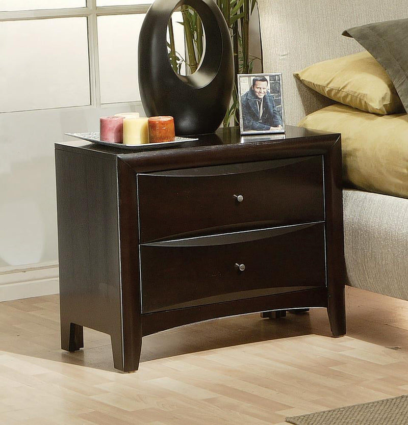 Phoenix 2-drawer Nightstand Deep Cappuccino - What A Room