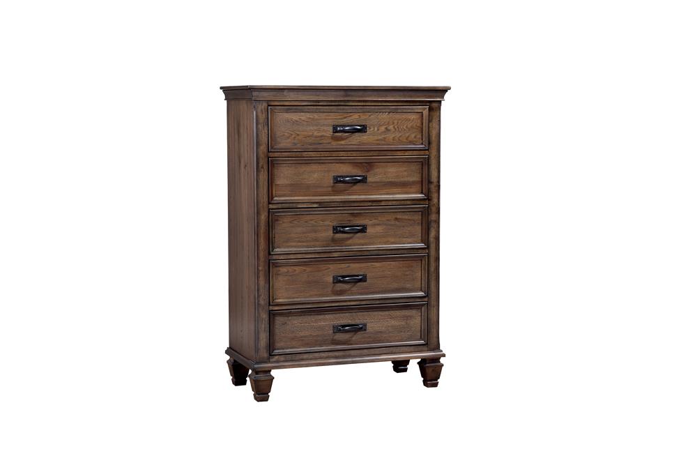 Franco 5-drawer Chest Burnished Oak - What A Room