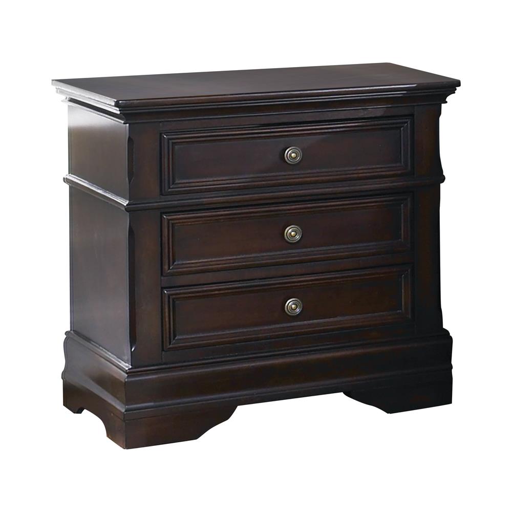 Cambridge 3-drawer Rectangular Nightstand Cappuccino - What A Room