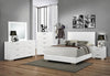 Felicity Panel Bed Glossy White - What A Room