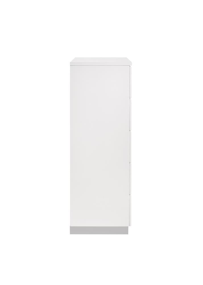 Felicity 5-drawer Chest Glossy White - What A Room