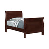 Santee Louis Philippe Sleigh Panel Bed Red Brown - What A Room