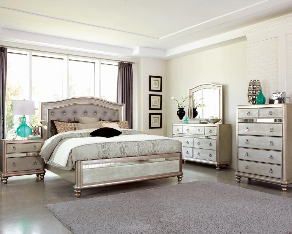 Bling Game Panel Bed Metallic Platinum - What A Room