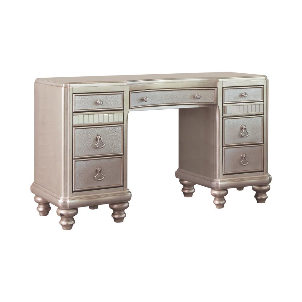 9-drawer Vanity Desk Metallic Platinum - What A Room