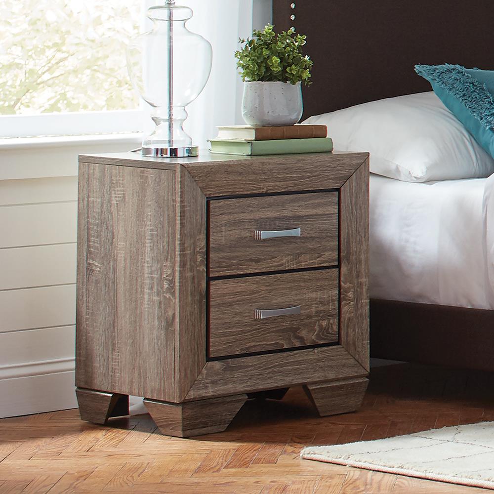 Kauffman 2-drawer Nightstand Washed Taupe - What A Room