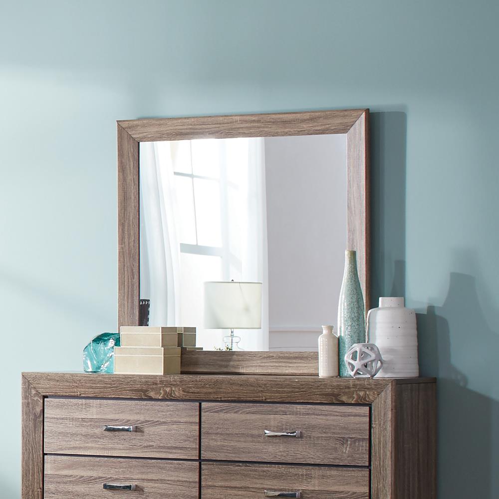 Kauffman Rectangular Mirror Washed Taupe - What A Room