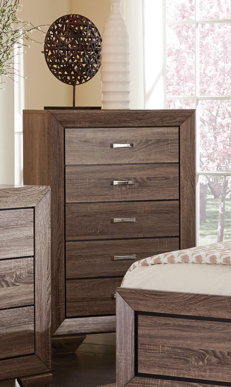 Kauffman 5-drawer Chest Washed Taupe - What A Room