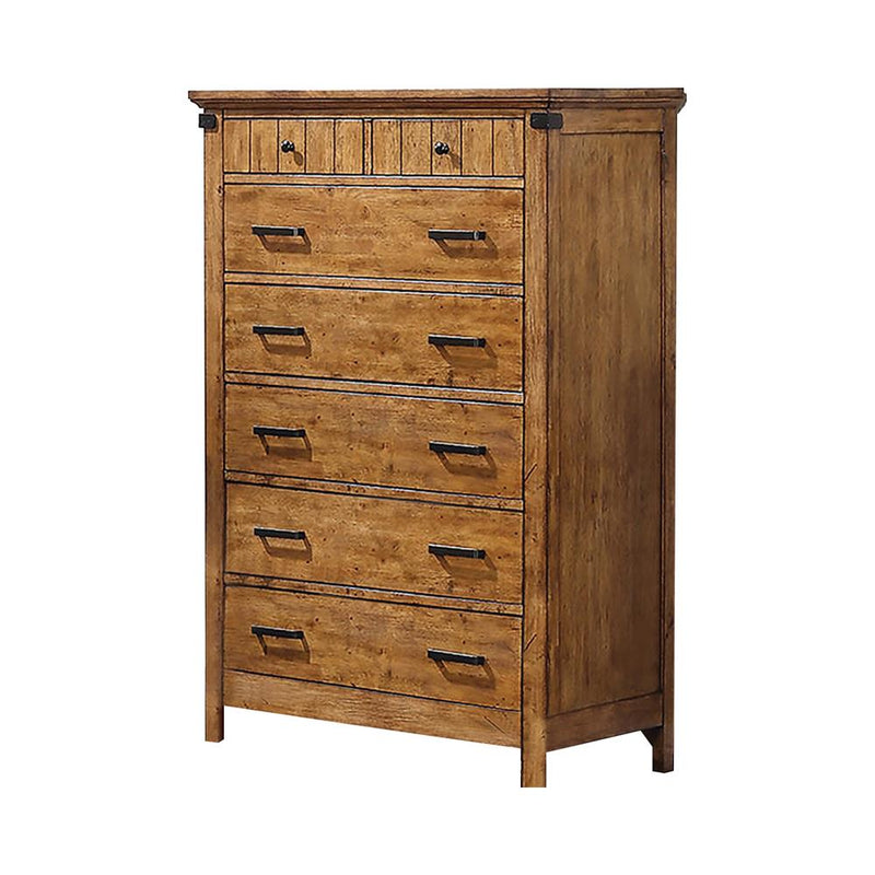 Brenner 7-drawer Chest Rustic Honey - What A Room