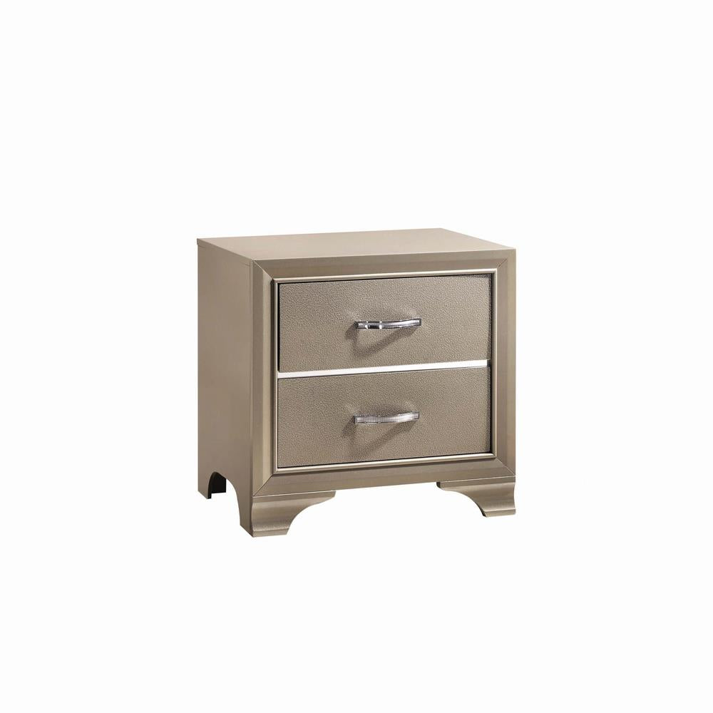 Beaumont 2-drawer Rectangular Nightstand Champagne - What A Room